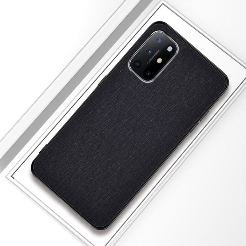 Etui OnePlus 8T Szary Czarny Tekstura Tkaniny