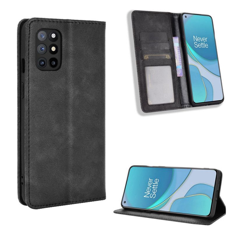 Flip Kotelot OnePlus 8T Czerwony Czarny Etui na Telefon Stylizowany Efekt Skóry W Stylu Vintage