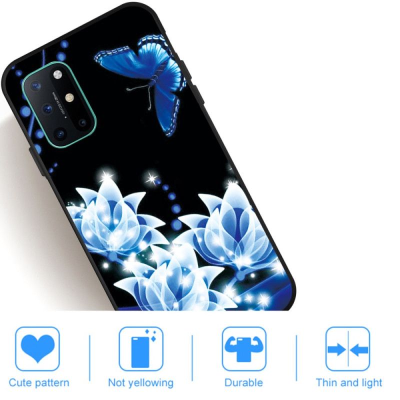 Futerały OnePlus 8T Etui na Telefon Motyle I Niebieskie Kwiaty