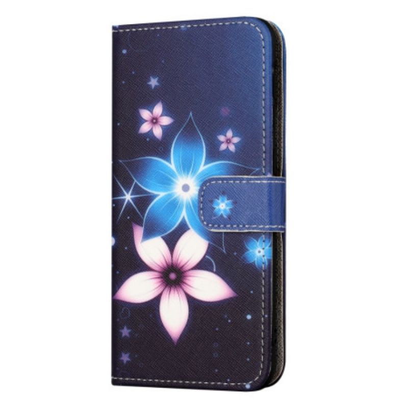 Etui Folio Honor 200 Lite Księżycowe Kwiaty Z Paskiem Etui Ochronne