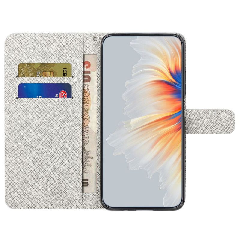 Etui Folio Honor 200 Lite Księżycowe Kwiaty Z Paskiem Etui Ochronne