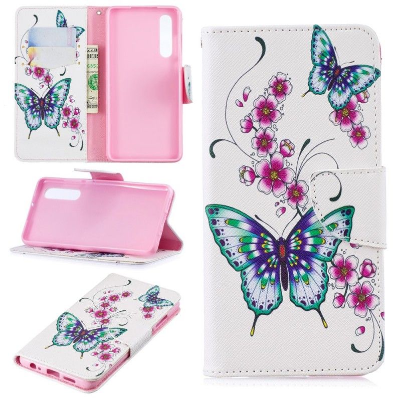 Etui Folio Huawei P30 Cudowne Motyle Etui Ochronne