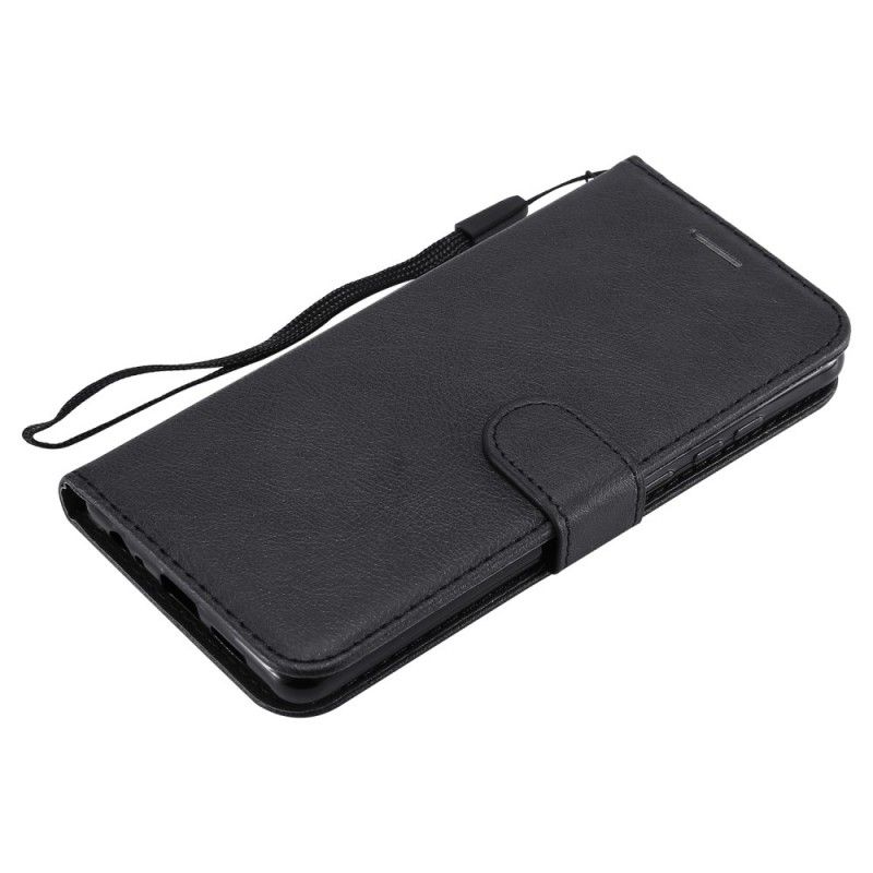 Etui Folio Huawei P30 Efekt Skóry Ze Stringami