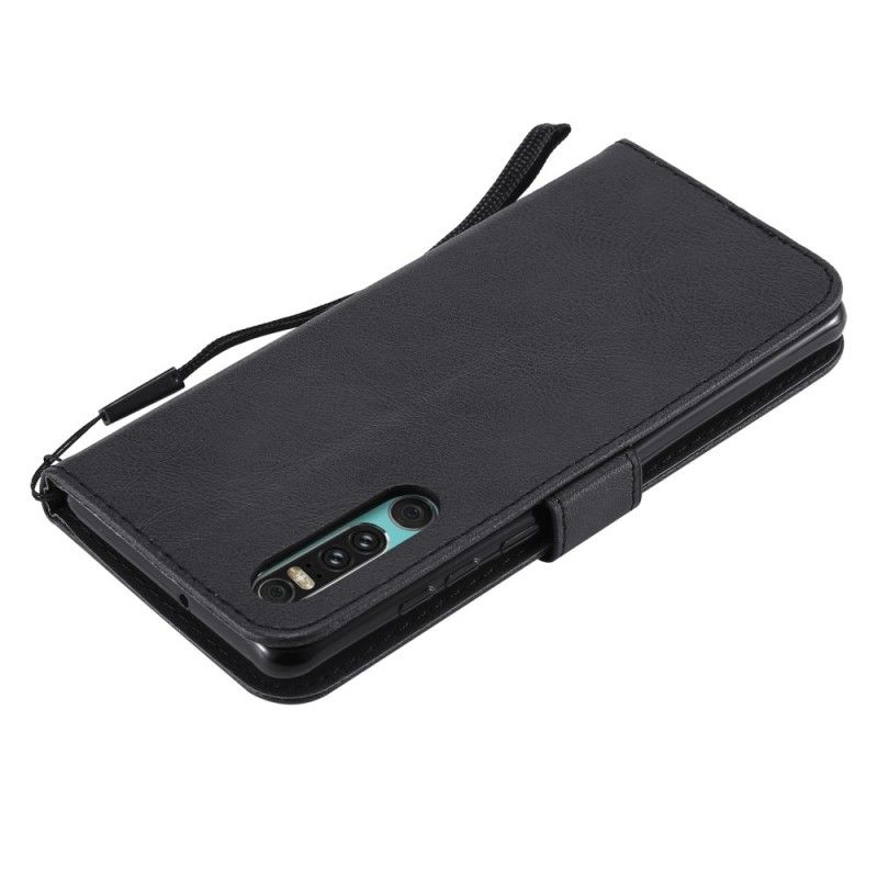 Etui Folio Huawei P30 Efekt Skóry Ze Stringami