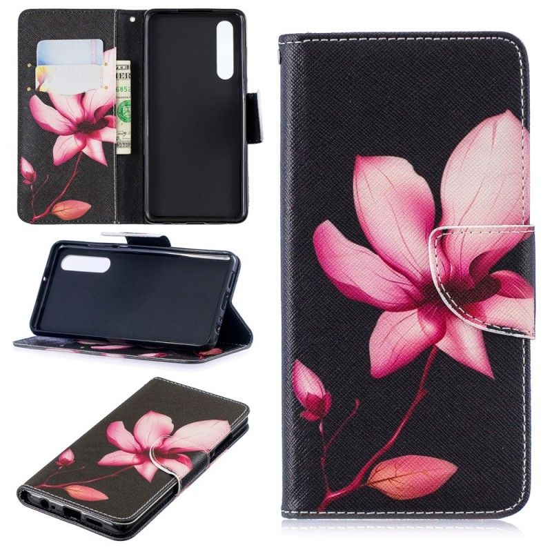 Etui Folio Huawei P30 Różowy Kwiat