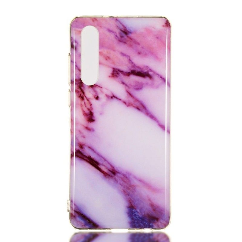 Etui Huawei P30 Biały Czarny Rzadki Marmur