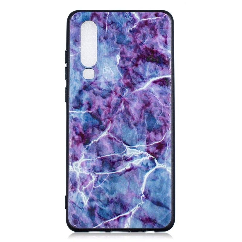 Etui Huawei P30 Fioletowy Marmur