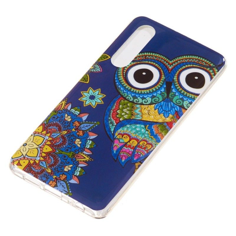 Etui Huawei P30 Fluorescencyjna Sowa Mandala