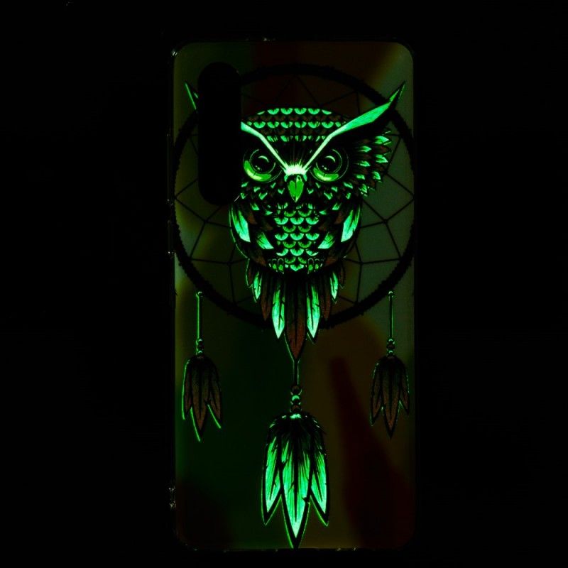 Etui Huawei P30 Fluorescencyjny Łapacz Snów Sowy Etui Ochronne