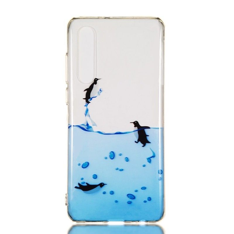 Etui Huawei P30 Przezroczysta Gra W Pingwiny Etui Ochronne