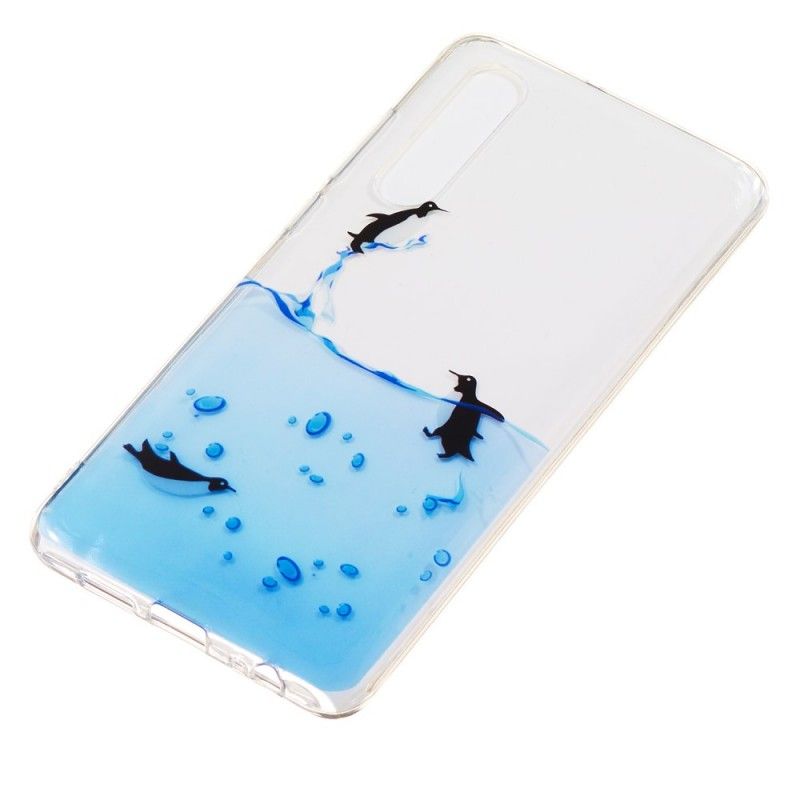 Etui Huawei P30 Przezroczysta Gra W Pingwiny Etui Ochronne