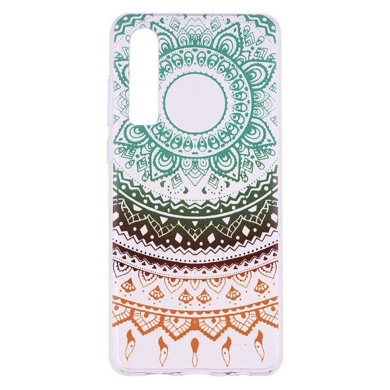 Etui Huawei P30 Przezroczysta Kolorowa Mandala