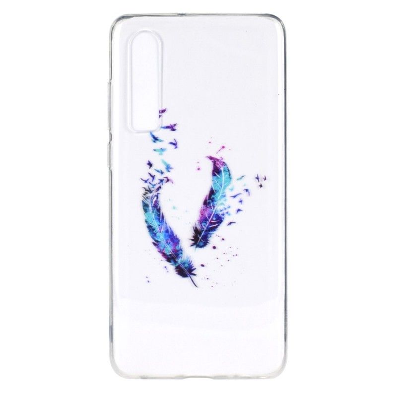 Etui Huawei P30 Przezroczyste Pióra Etui Ochronne