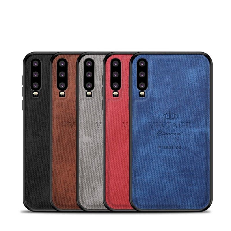 Etui Huawei P30 Szary Czarny Honorowy Rocznik