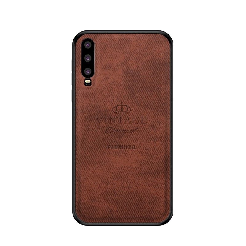 Etui Huawei P30 Szary Czarny Honorowy Rocznik