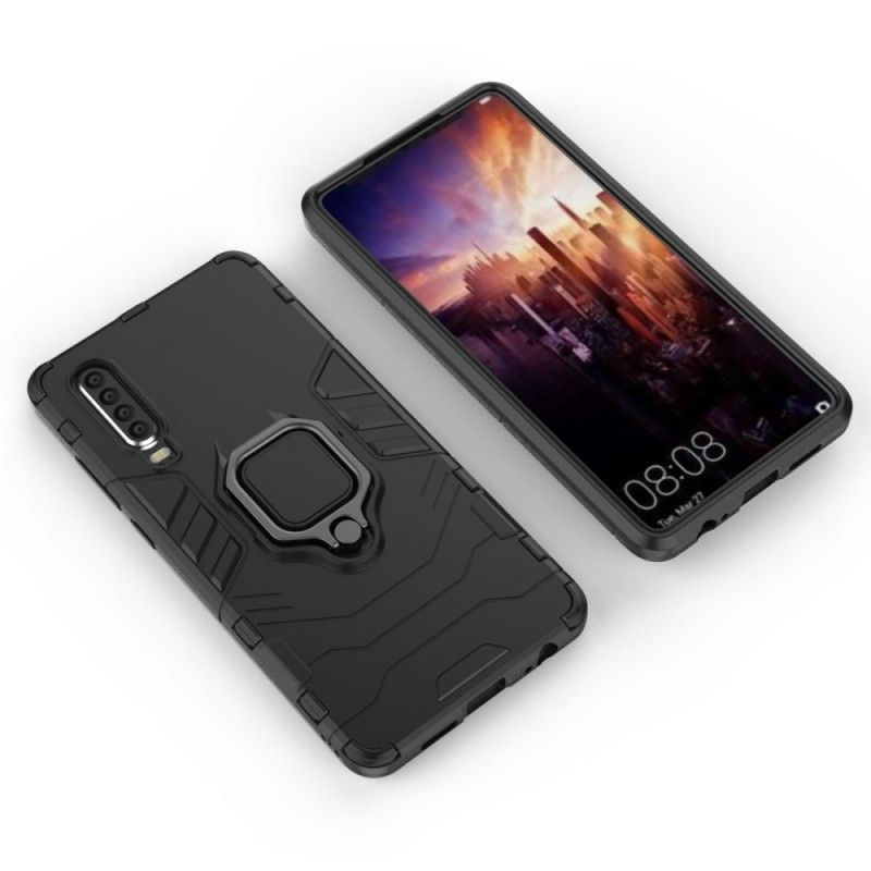 Futerały Huawei P30 Czerwony Czarny Pierścień Oporny