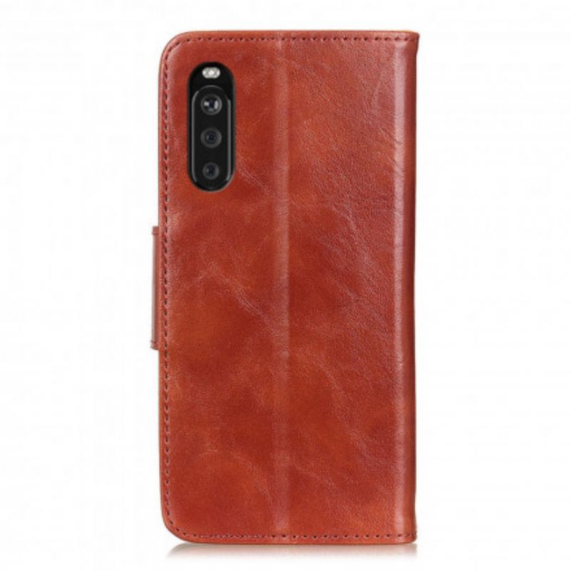 Etui Folio Do Sony Xperia 10 Iii Dwustronne Zapięcie Z Dwoiny