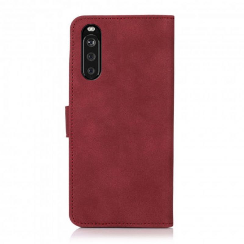 Etui Folio Do Sony Xperia 10 Iii Efekt Skóry Moda Khazneh