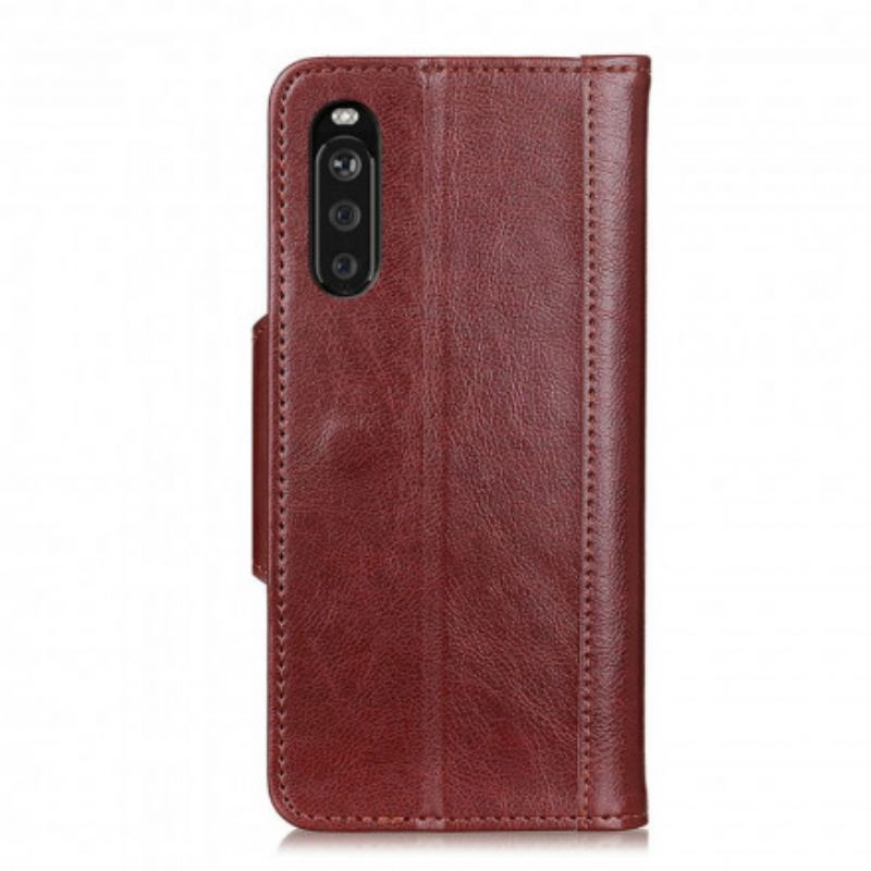 Etui Folio Do Sony Xperia 10 Iii Elegance Zapięcie Ze Sztucznej Skóry