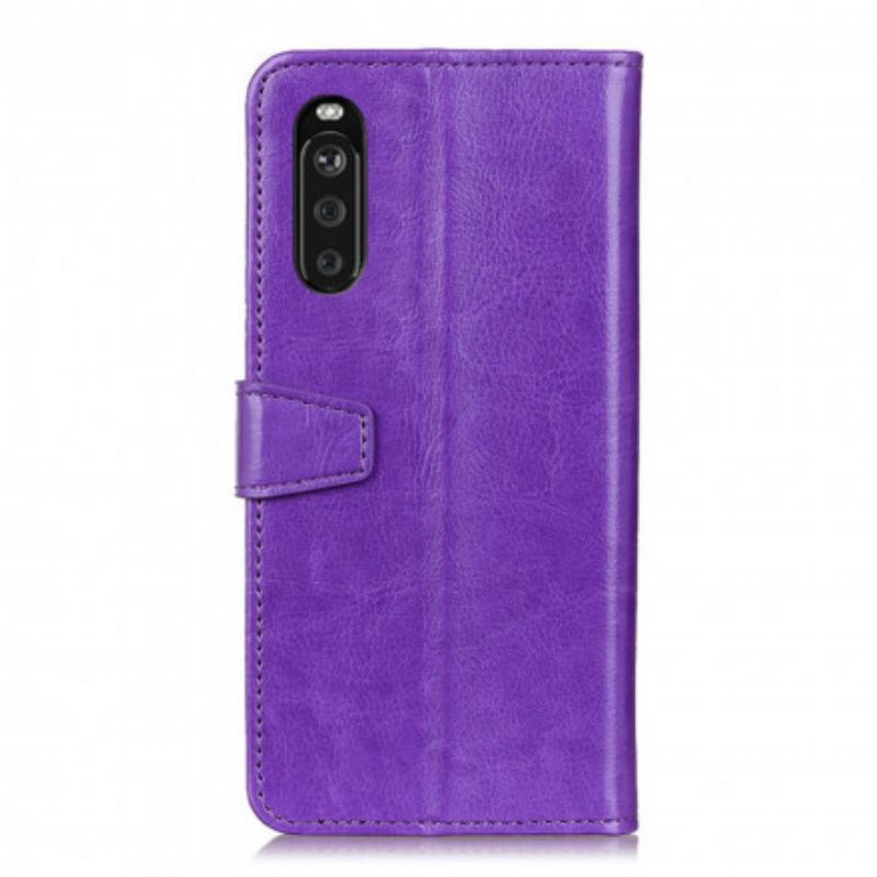 Etui Folio Do Sony Xperia 10 Iii Klasyczny Efekt Skóry