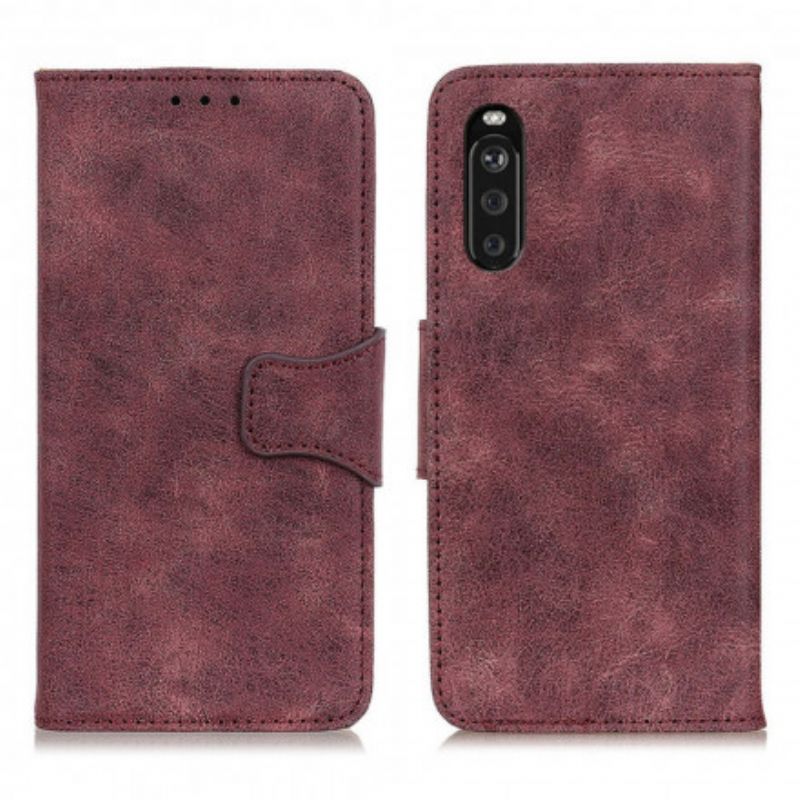 Etui Folio Do Sony Xperia 10 Iii Vintage Split Skóra