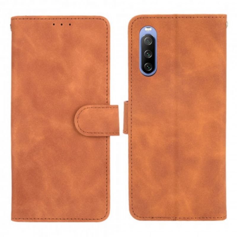 Etui Folio Sony Xperia 10 Iii Dotyk Skóry