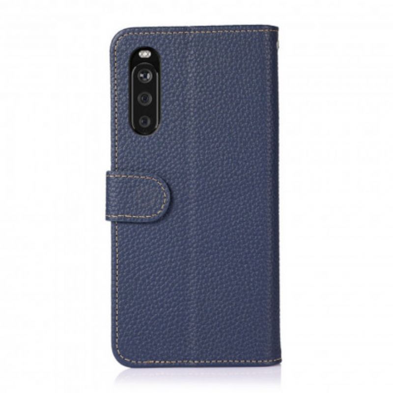 Etui Folio Sony Xperia 10 Iii Lychee Leather Khazneh Etui Ochronne