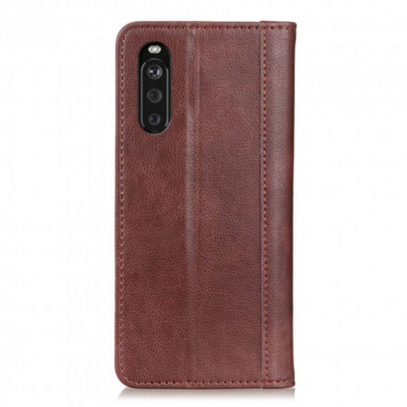 Flip Kotelot Sony Xperia 10 Iii Etui Na Telefon Elegance Split Liczi Skóra