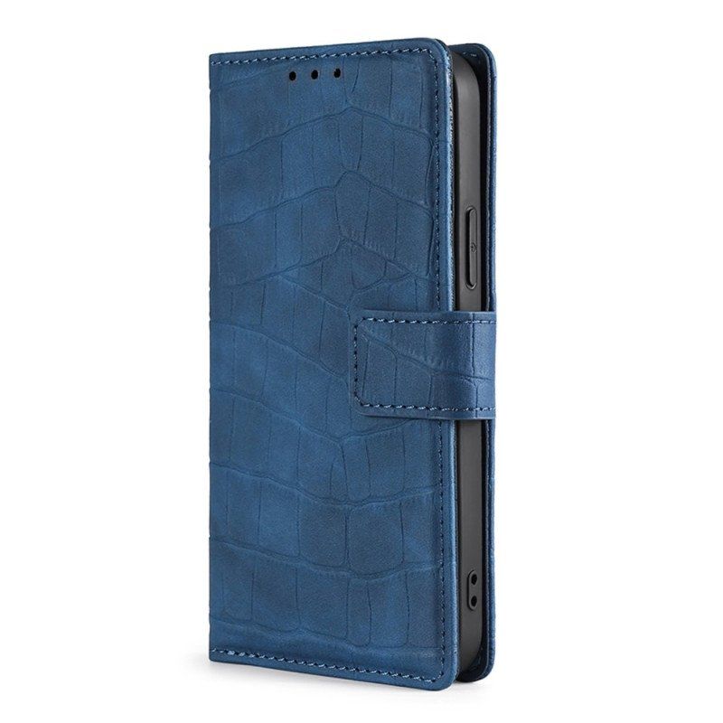 Etui Folio do Samsung Galaxy A13 Efekt Skóry Krokodyla