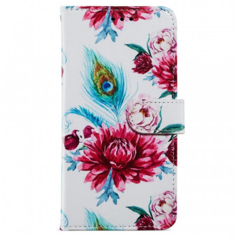 Etui Folio do Samsung Galaxy A13 Intensywne Kwiaty