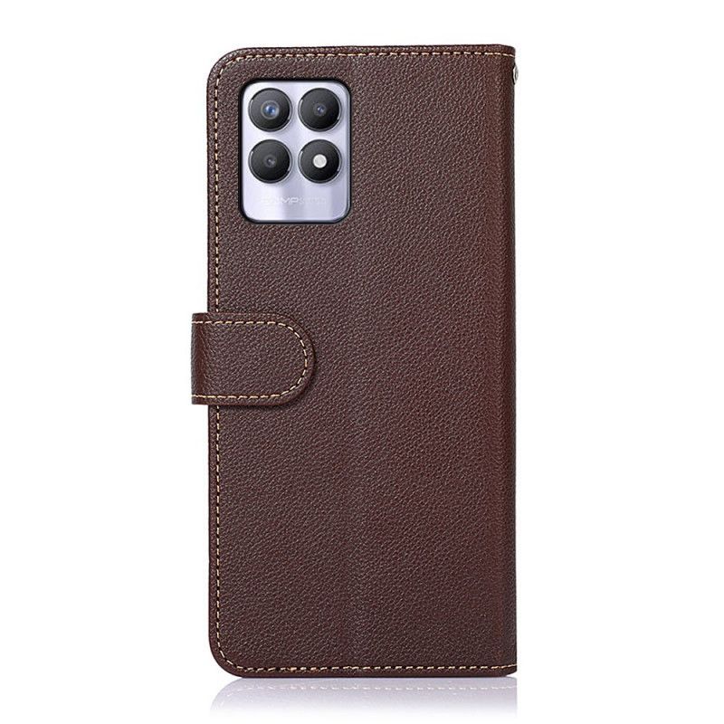 Etui Folio Do Realme 8i Litchi Style Rfid Khazneh