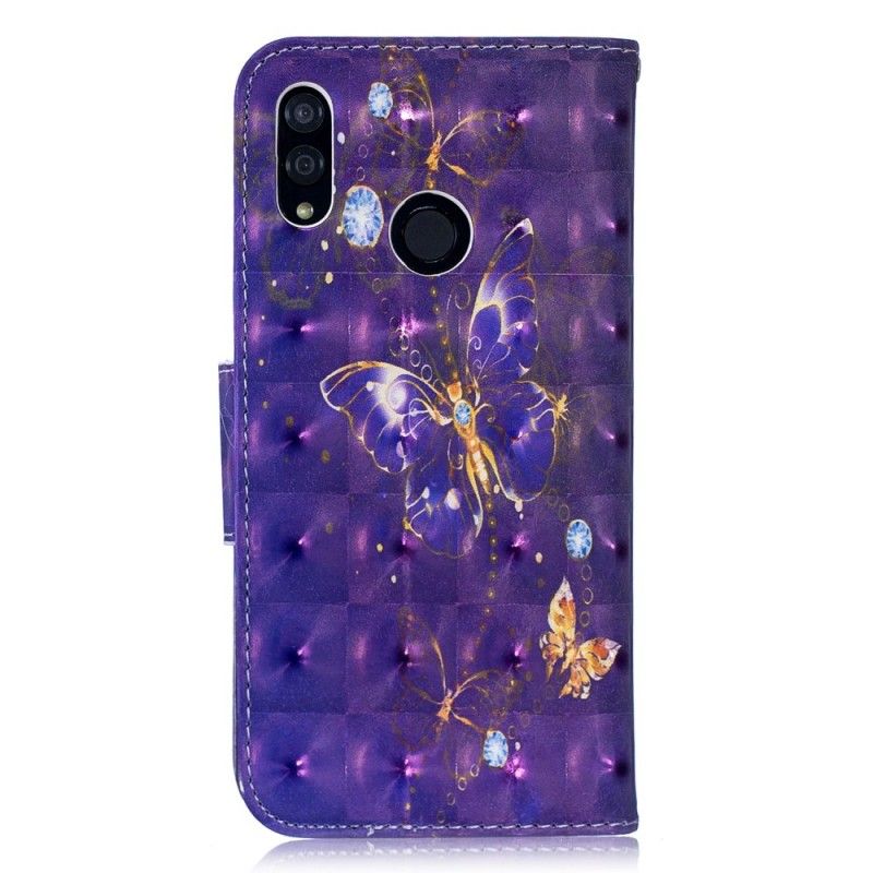 Etui Folio Huawei P Smart 2019 Biały Królowie Motyli Etui Ochronne