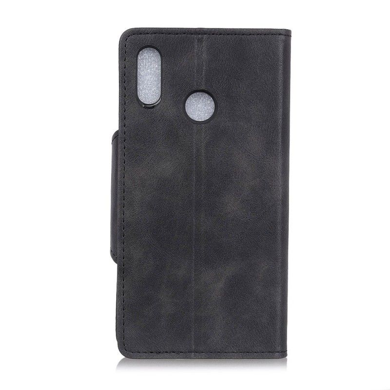 Etui Folio Huawei P Smart 2019 Czerwony Czarny Guzik Ze Sztucznej Skóry W Stylu Vintage Etui Ochronne