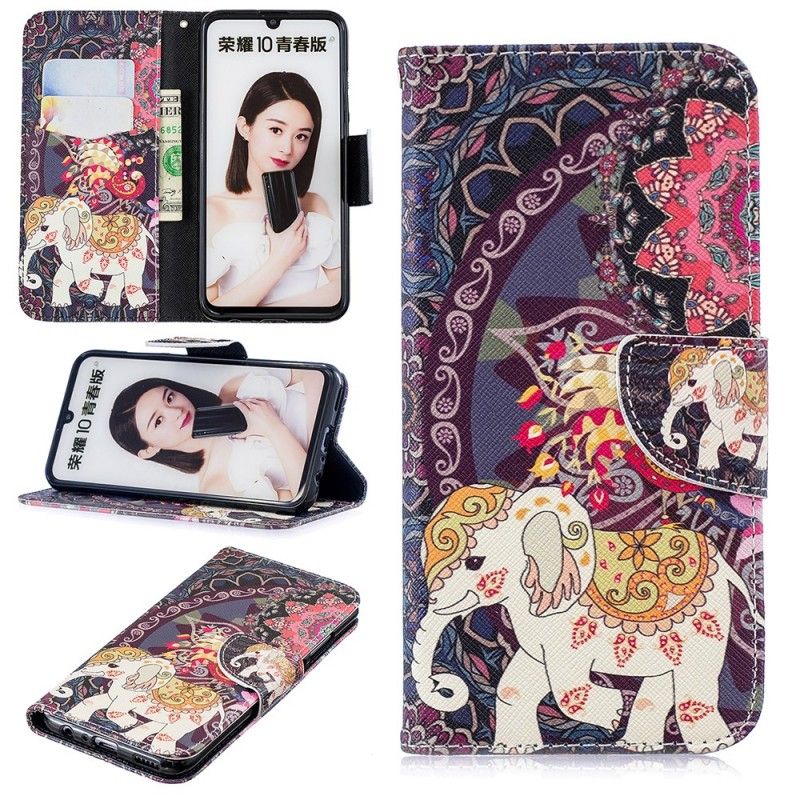 Etui Folio Huawei P Smart 2019 Etniczna Mandala Słonia Etui Ochronne