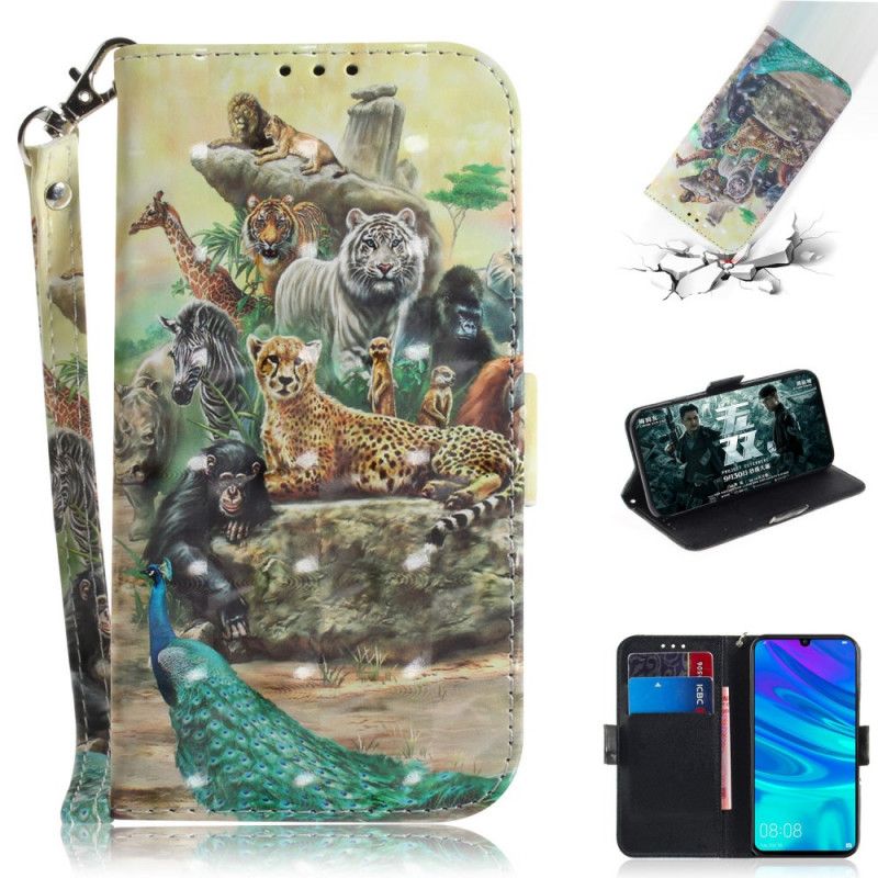 Etui Folio Huawei P Smart 2019 Zwierzęta Safari W Stringach Etui Ochronne