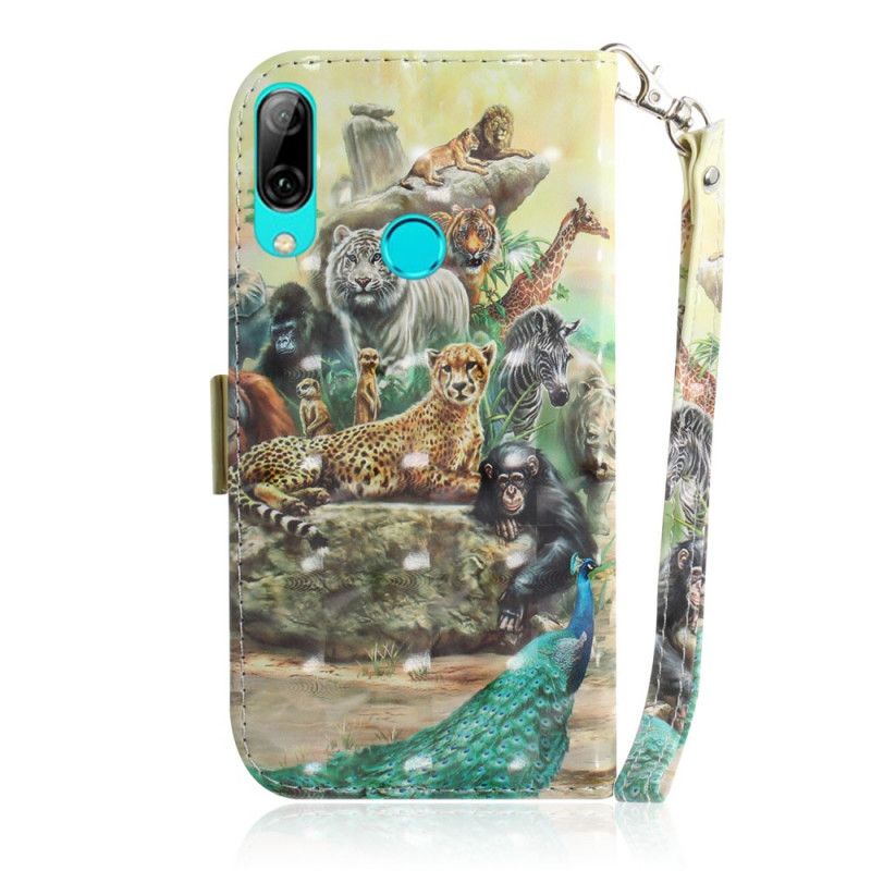 Etui Folio Huawei P Smart 2019 Zwierzęta Safari W Stringach Etui Ochronne