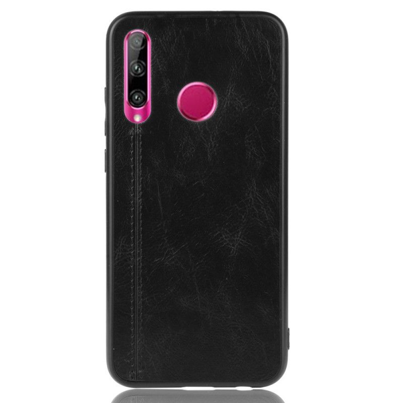 Etui Huawei P Smart 2019 Czerwony Czarny Szwy W Stylu Skóry Etui Ochronne