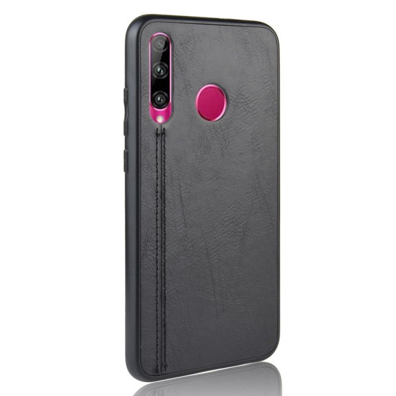 Etui Huawei P Smart 2019 Czerwony Czarny Szwy W Stylu Skóry Etui Ochronne