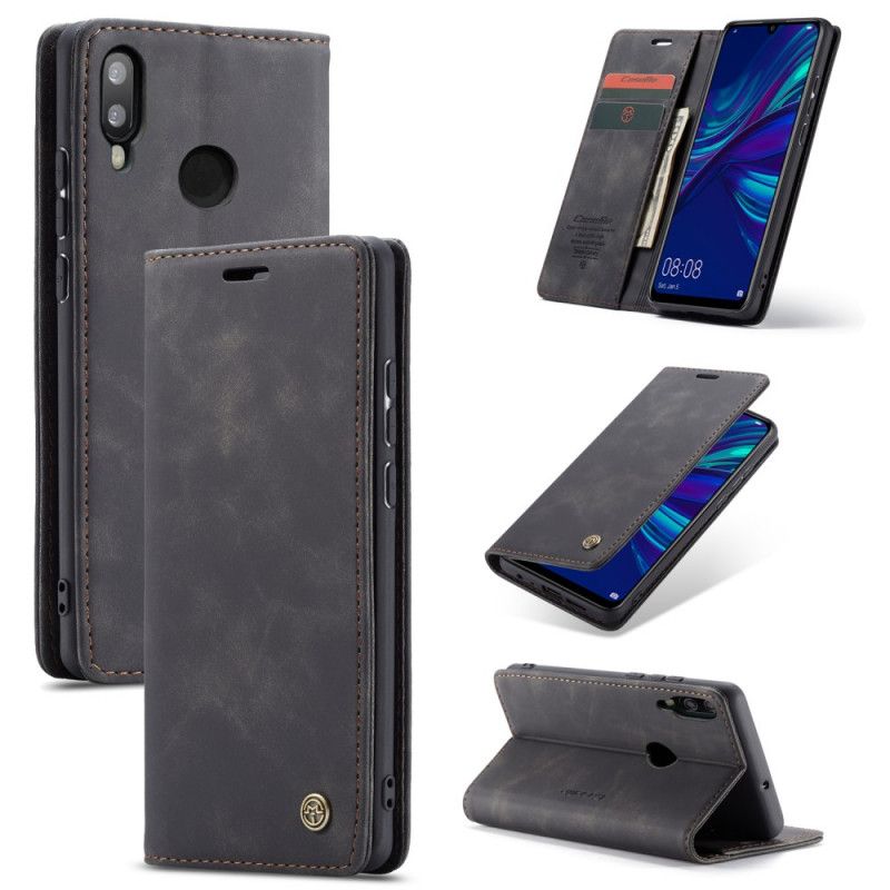 Flip Kotelot Huawei P Smart 2019 Granatowy Czarny Etui na Telefon Etui Z Imitacji Skóry