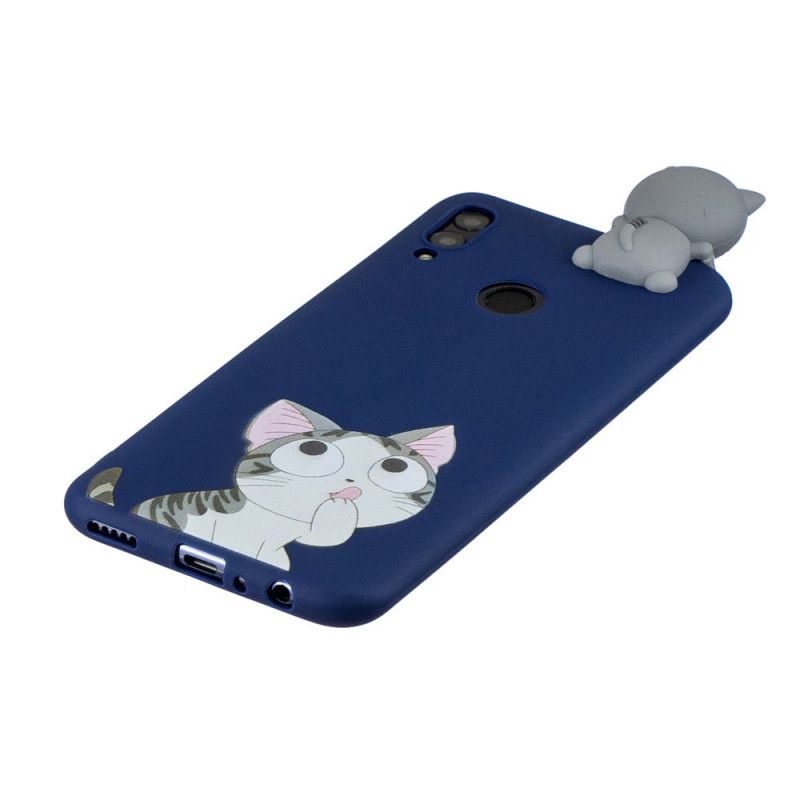 Futerały Huawei P Smart 2019 Etui na Telefon Myśliciel 3D Cat