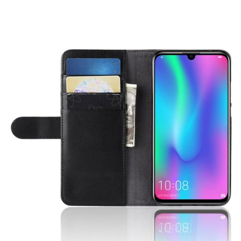 Obudowa Huawei P Smart 2019 Brązowy Czarny Dwoina Skóry