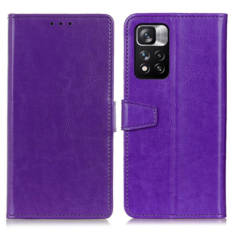 Etui Folio Do Xiaomi Redmi Note 11 Pro / Note 11 Pro Plus Efekt Błyszczącej Skóry