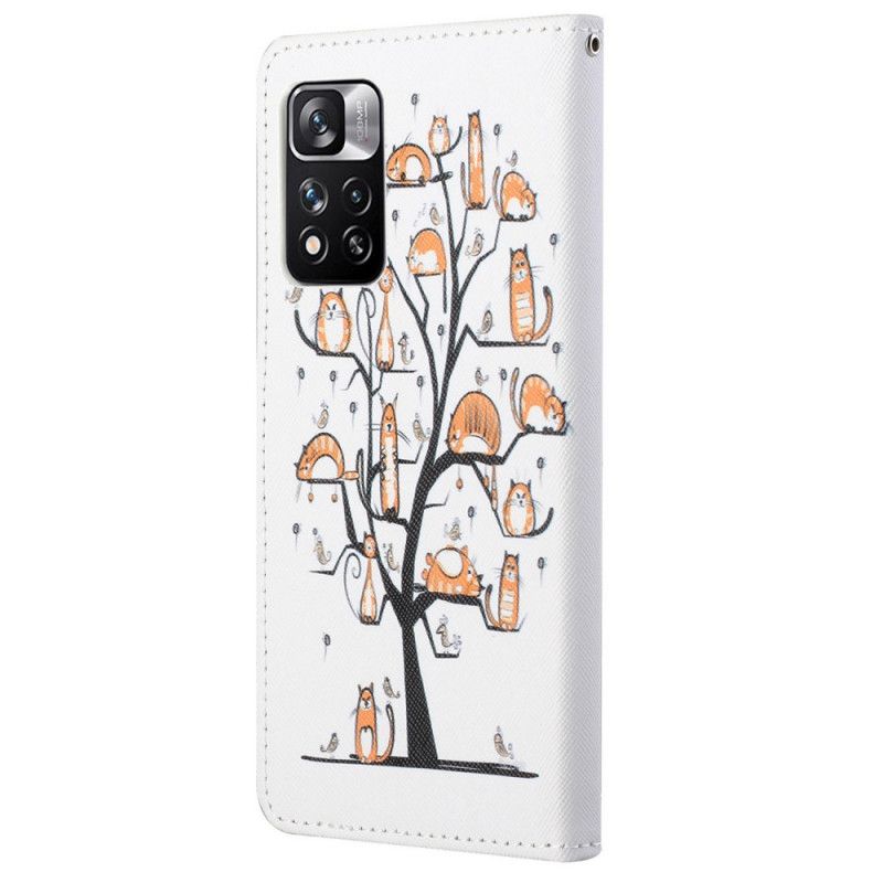 Etui Folio Do Xiaomi Redmi Note 11 Pro / Note 11 Pro Plus Funky Cats Strappy