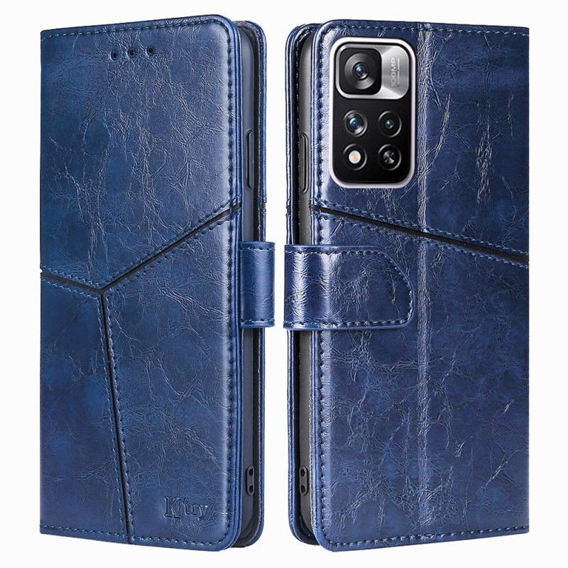 Etui Folio Do Xiaomi Redmi Note 11 Pro / Note 11 Pro Plus Geometryczny Efekt Skóry