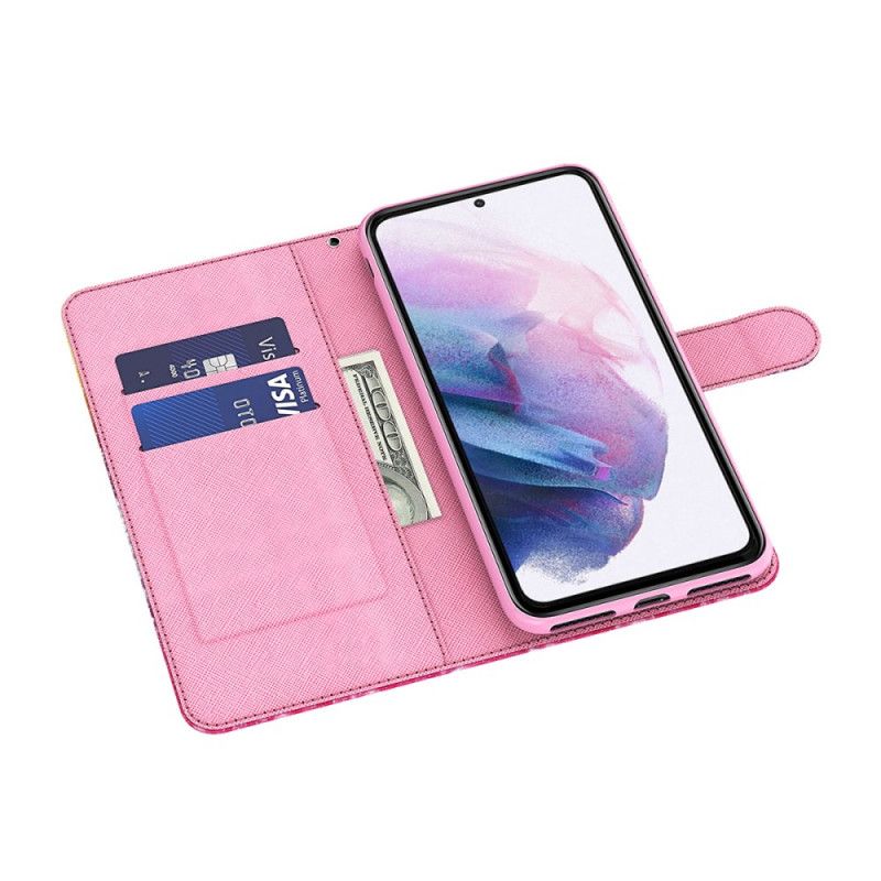 Etui Folio Do Xiaomi Redmi Note 11 Pro / Note 11 Pro Plus Światło Punktowe Różowe Drzewo