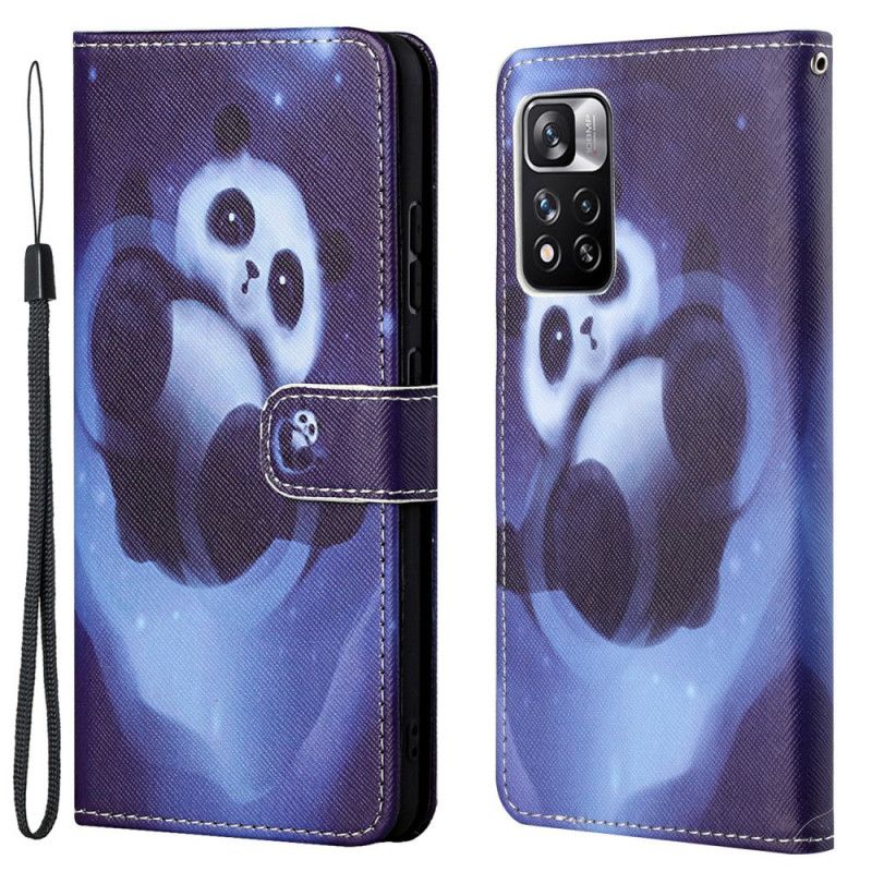 Etui Folio Xiaomi Redmi Note 11 Pro / Note 11 Pro Plus Panda Space Strappy Etui Ochronne