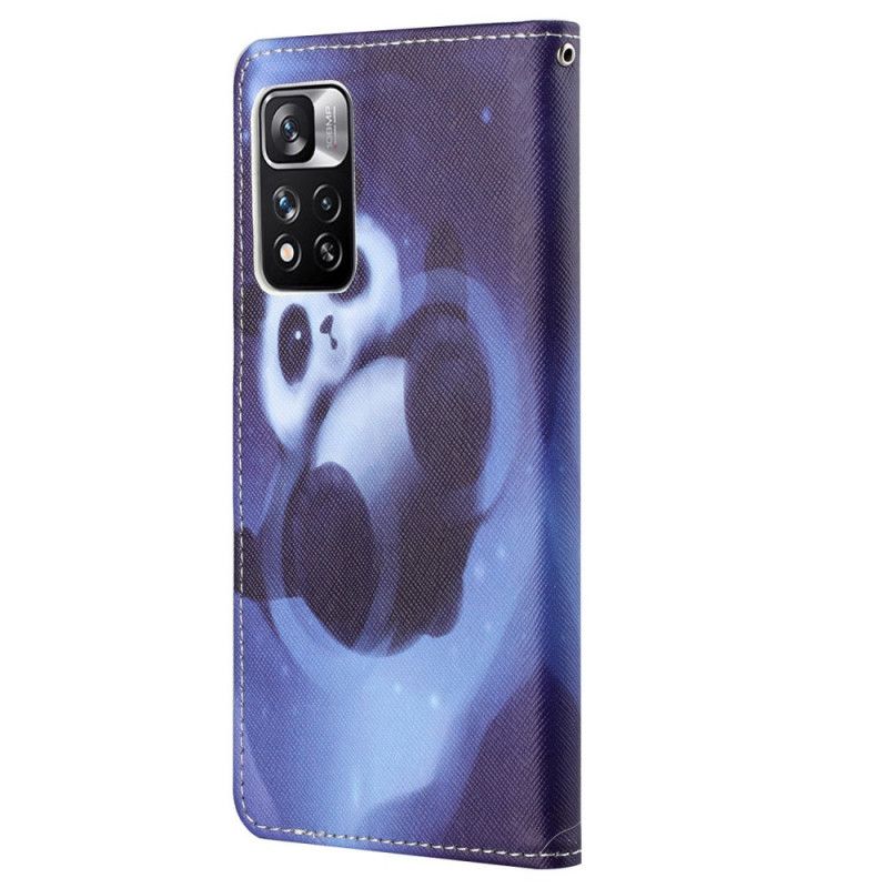 Etui Folio Xiaomi Redmi Note 11 Pro / Note 11 Pro Plus Panda Space Strappy Etui Ochronne