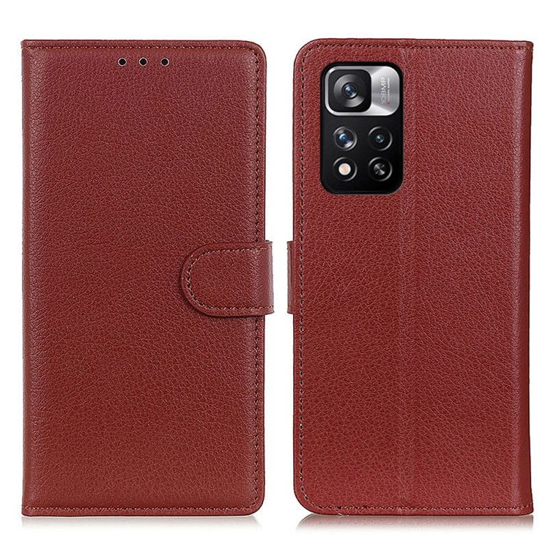 Etui Folio Xiaomi Redmi Note 11 Pro / Note 11 Pro Plus Premium Liczi Efekt Skóry Etui Ochronne