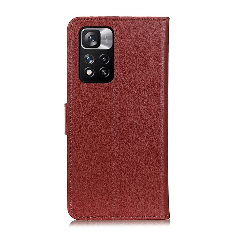 Etui Folio Xiaomi Redmi Note 11 Pro / Note 11 Pro Plus Premium Liczi Efekt Skóry Etui Ochronne