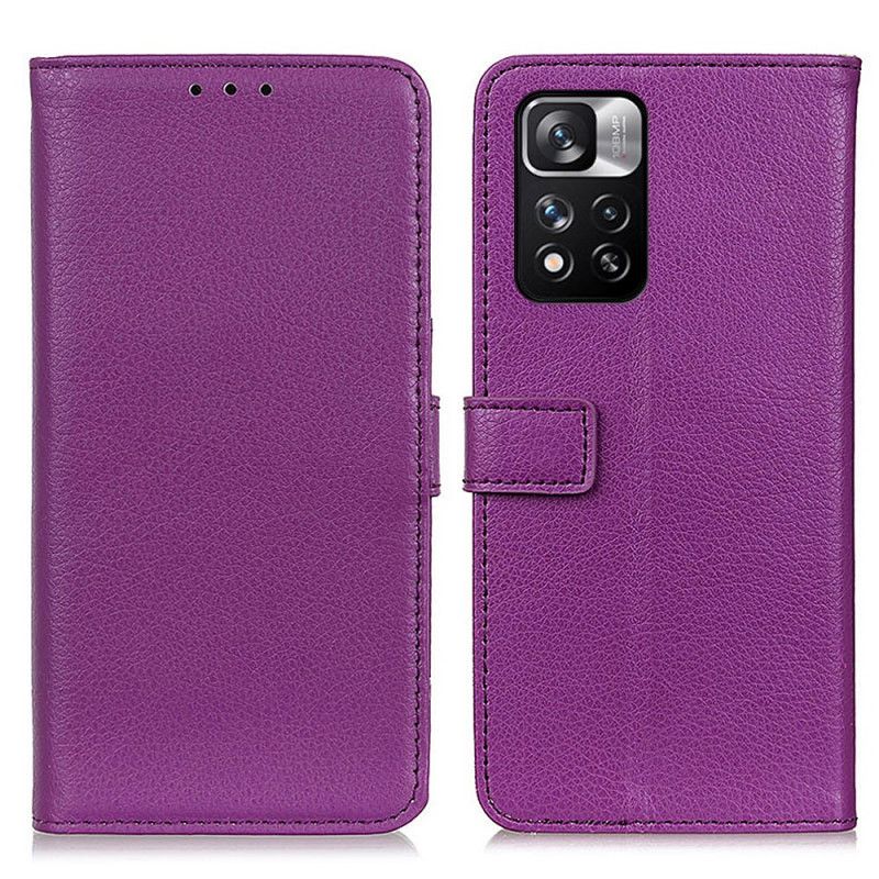 Etui Folio Xiaomi Redmi Note 11 Pro / Note 11 Pro Plus Premium Litchi Skóra Etui Ochronne